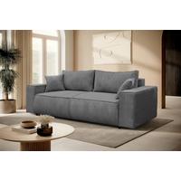 Schlafsofa Loft Dunkelgrau B: 255cm - Dunkelgrau/Schwarz, Design, Textil (255/90/97cm) - MID.YOU