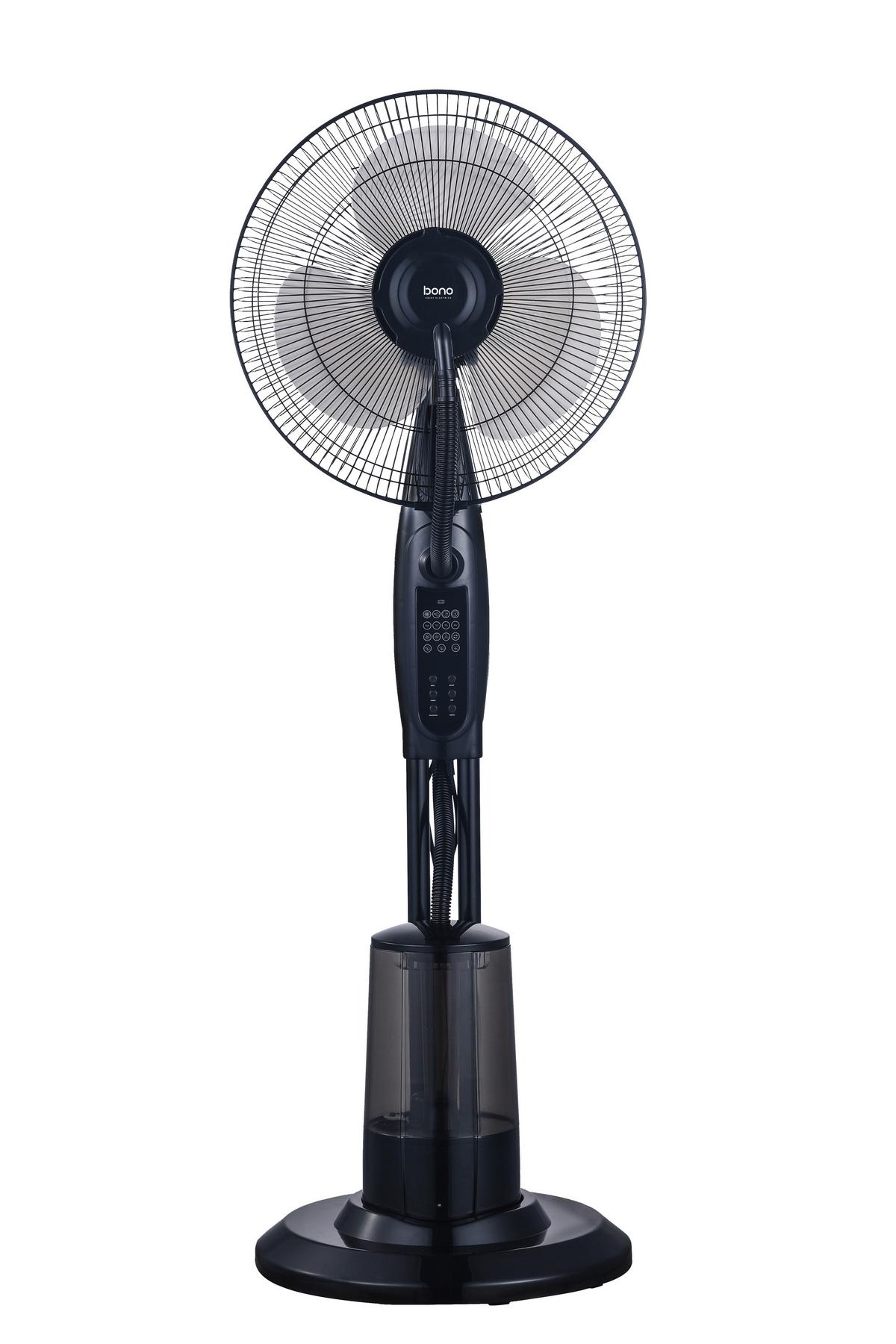 Standventilator Olinia - Schwarz, MODERN, Kunststoff/Stein (43/40/125cm) - Bono