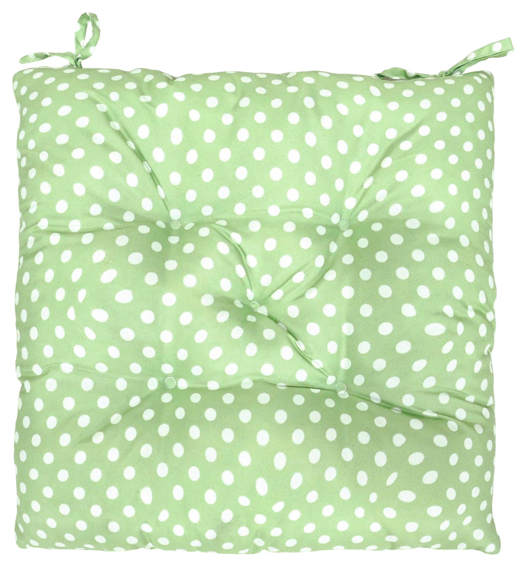SITZKISSEN DOT - 2ER PACK - Grün, MODERN, Textil (40/40/4cm) - Luca Bessoni