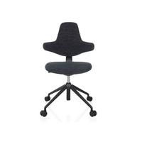 Drehstuhl Paliano Schwarz B: 58 cm - Schwarz, MODERN, Kunststoff/Textil (58/87 - 97/57cm) - MID.YOU