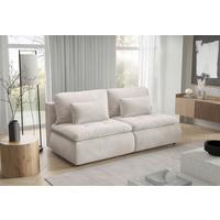 Schlafsofa Mystic Creme B: 220cm - Creme/Schwarz, Design, Textil (220/94/114cm) - Livetastic