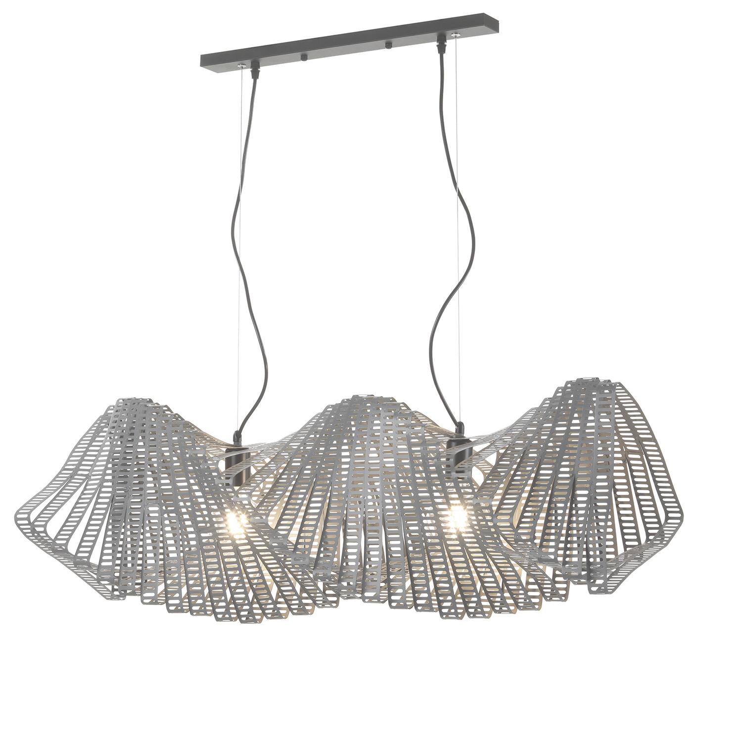 Hängeleuchte Chromfarben L: 95 cm 22w - Chromfarben, Design, Metall (95/30/100cm)