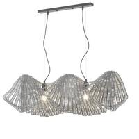 Hängeleuchte Chromfarben L: 95 cm 22w - Chromfarben, Design, Metall (95/30/100cm)