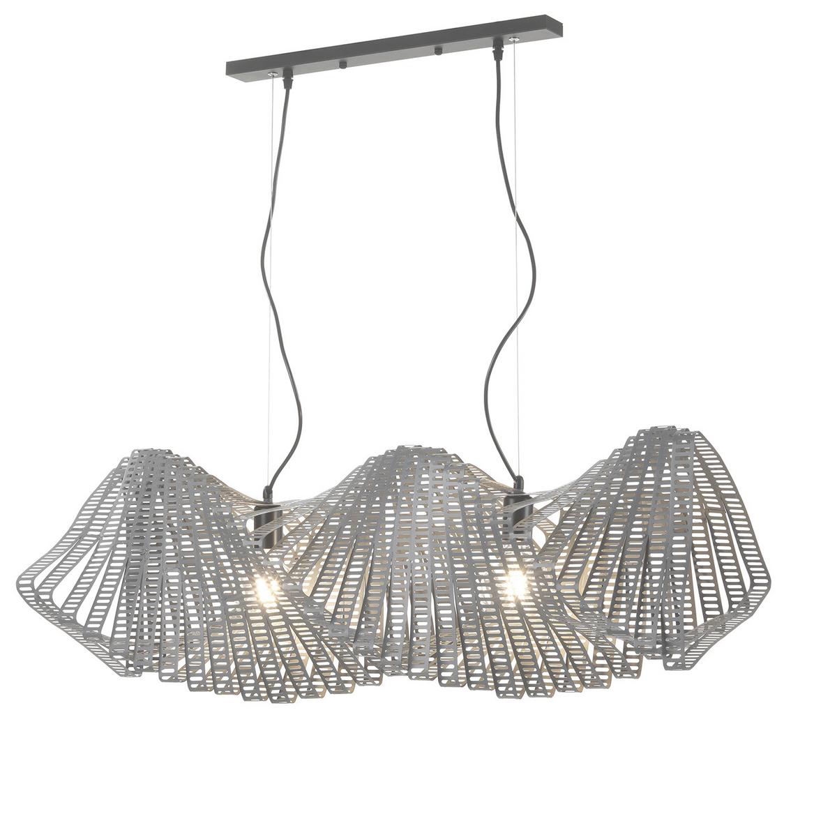 Hängeleuchte Chromfarben L: 95 cm 22w - Chromfarben, Design, Metall (95/30/100cm)