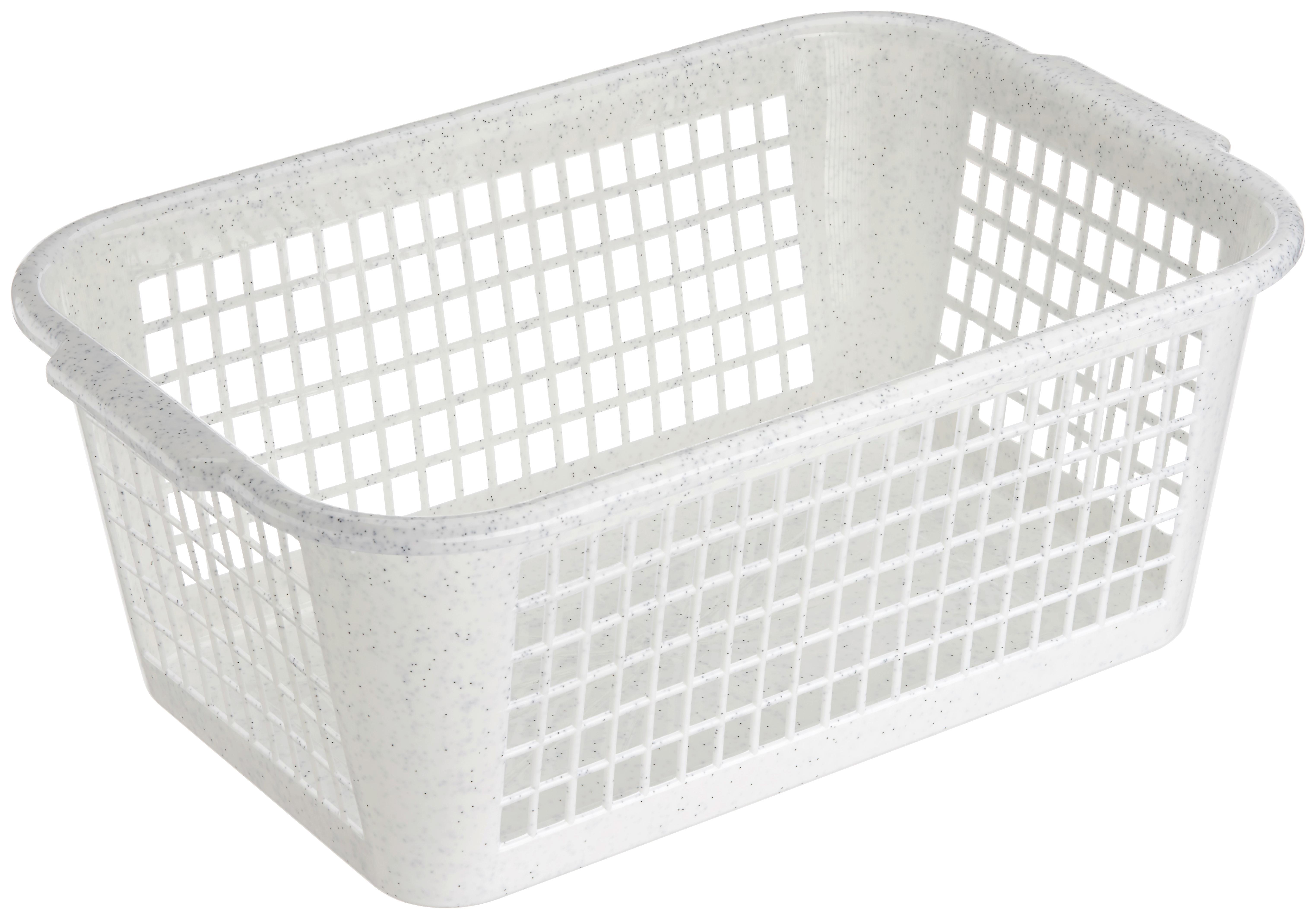 Konyhai Tároló Kosár H55 - Zöld/Fehér, konvencionális, Műanyag (35/14.5/24cm)