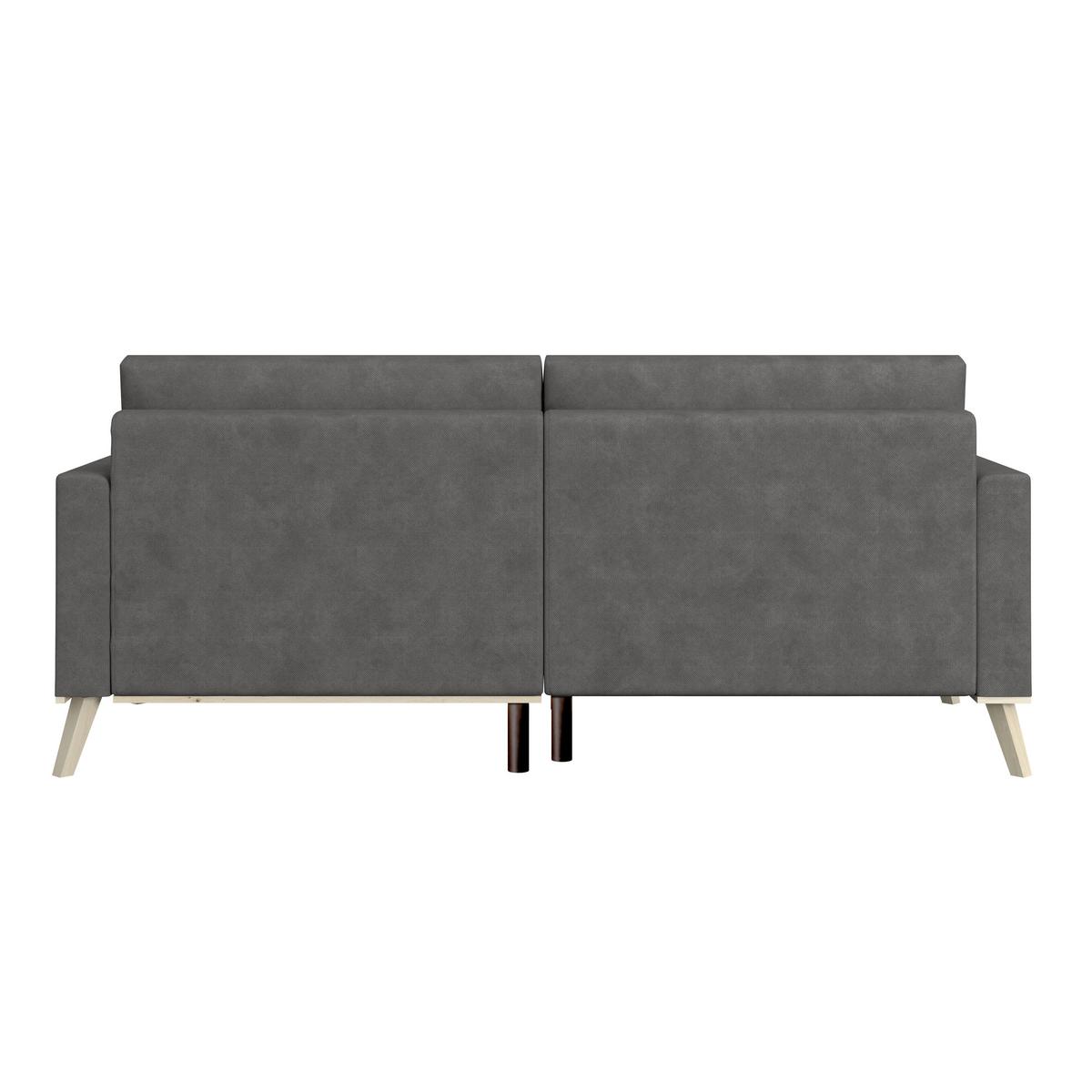 Ecksofa Carini - Eichefarben/Anthrazit, Basics, Textil (222/152cm)
