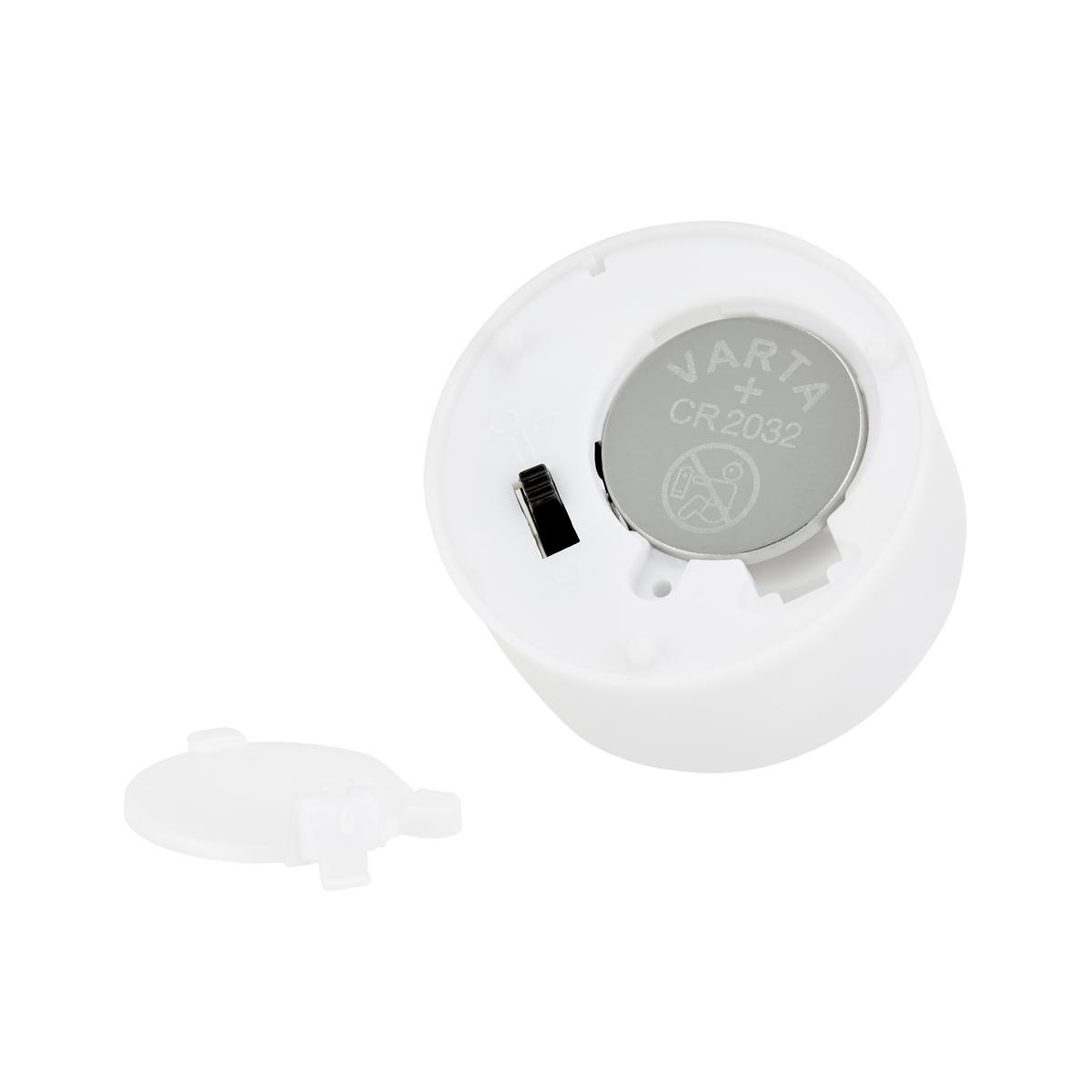 Teelicht mit Led Cara Weiß 4er-Set DxH: 3,8x3,5 cm - Weiß, Basics, Kunststoff - Ondega
