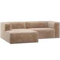 ECKSOFA Bean Taupe 175x254cm - Taupe/Schwarz, MODERN, Textil (175/254cm) - Livetastic