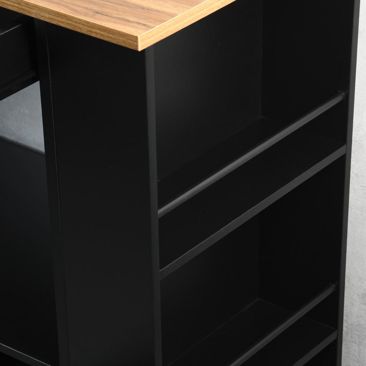 Servierwagen Küchenwagen - Eichefarben/Anthrazit, Basics, Holz/Holzwerkstoff (75/40/88cm) - Kesper