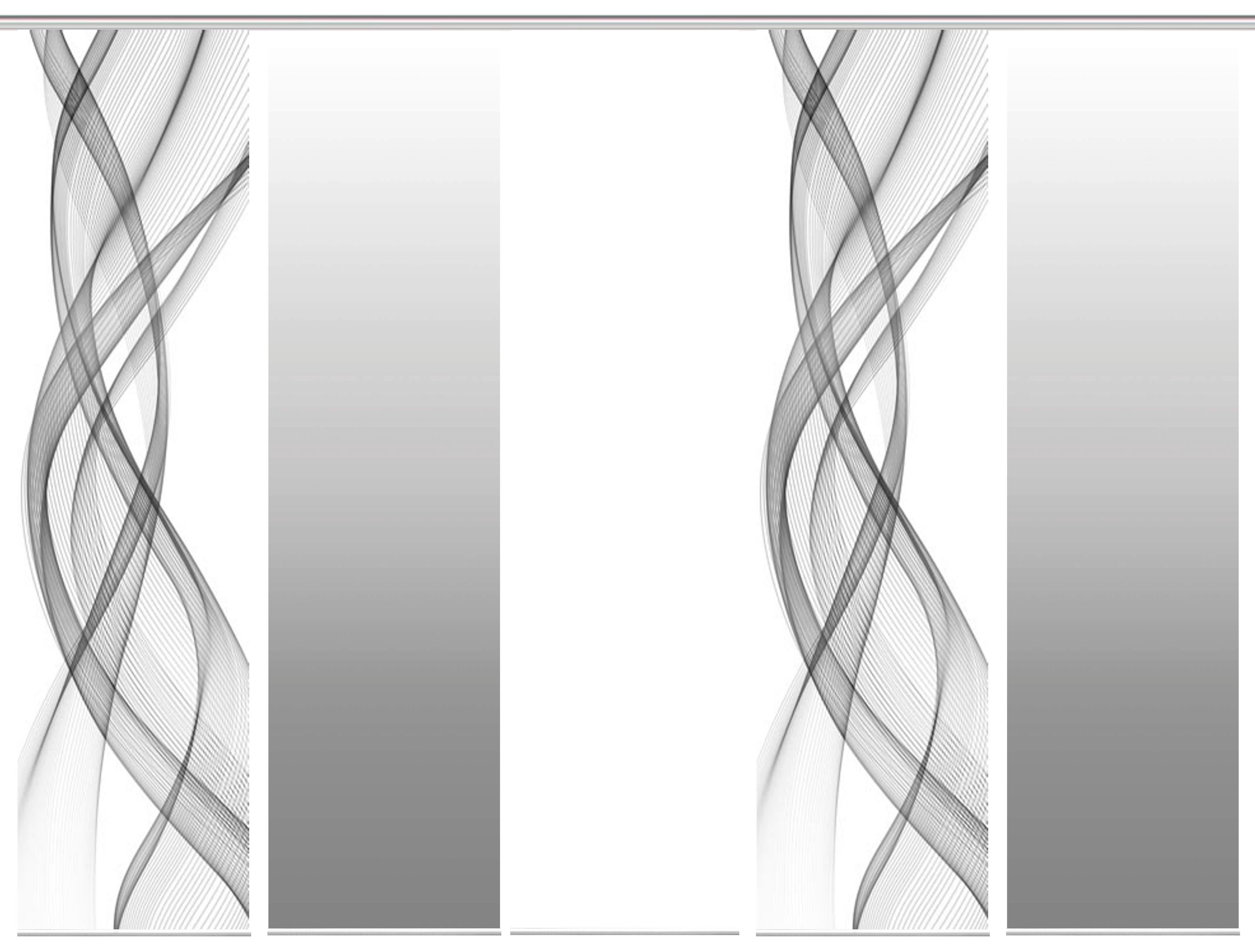 Flächenvorhang 5--Teilig. Ferrola B: 60 cm, Grau/Weiß