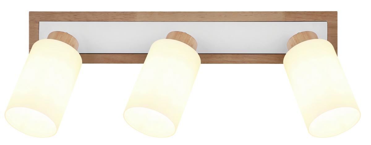 BODOVÉ SVÍTIDLO ROWENA - bílá/opál, Design, kov/dřevo (59,9/10,3/22cm) - Globo