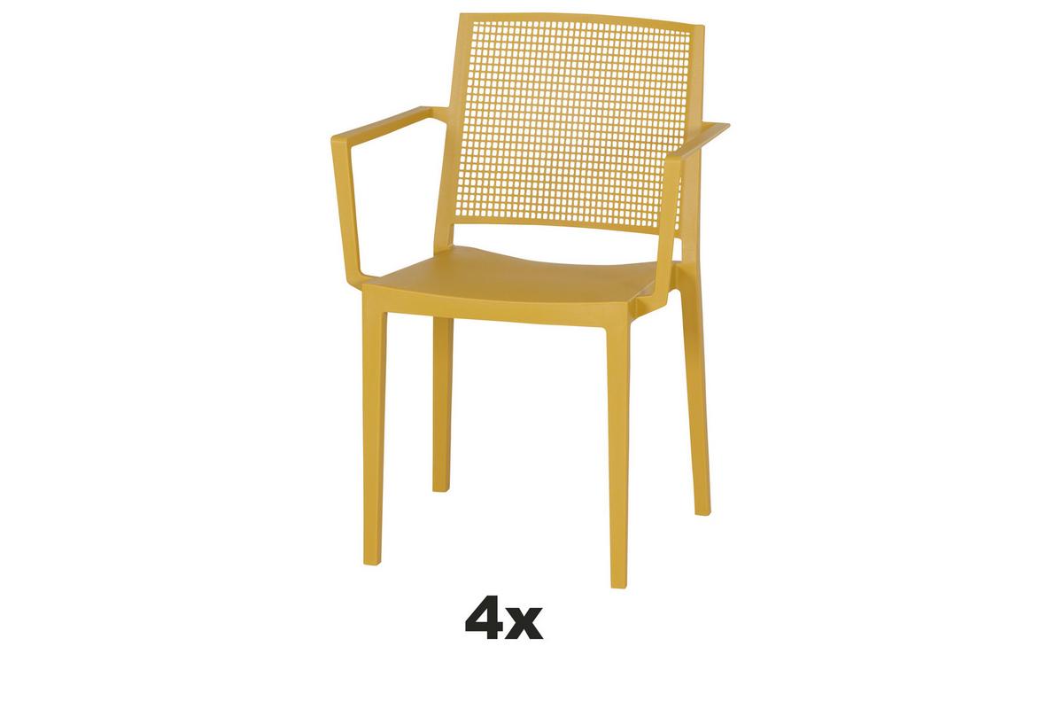 Stapelstuhl T20120 - Gelb, Basics, Kunststoff (46/80/56cm) - Siena Garden