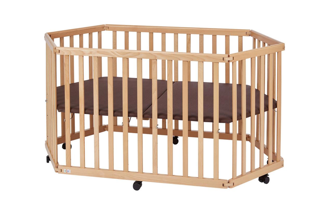 Laufgitter Tissi® Lies - Buchefarben, Basics, Holz (86/138/75cm) - tiSsi