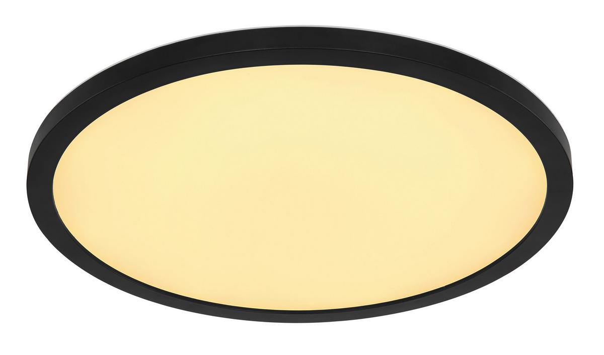 LED-Deckenleuchte 41562-18brgb - Opal/Schwarz, Design, Kunststoff (29,4/2,5cm) - Globo