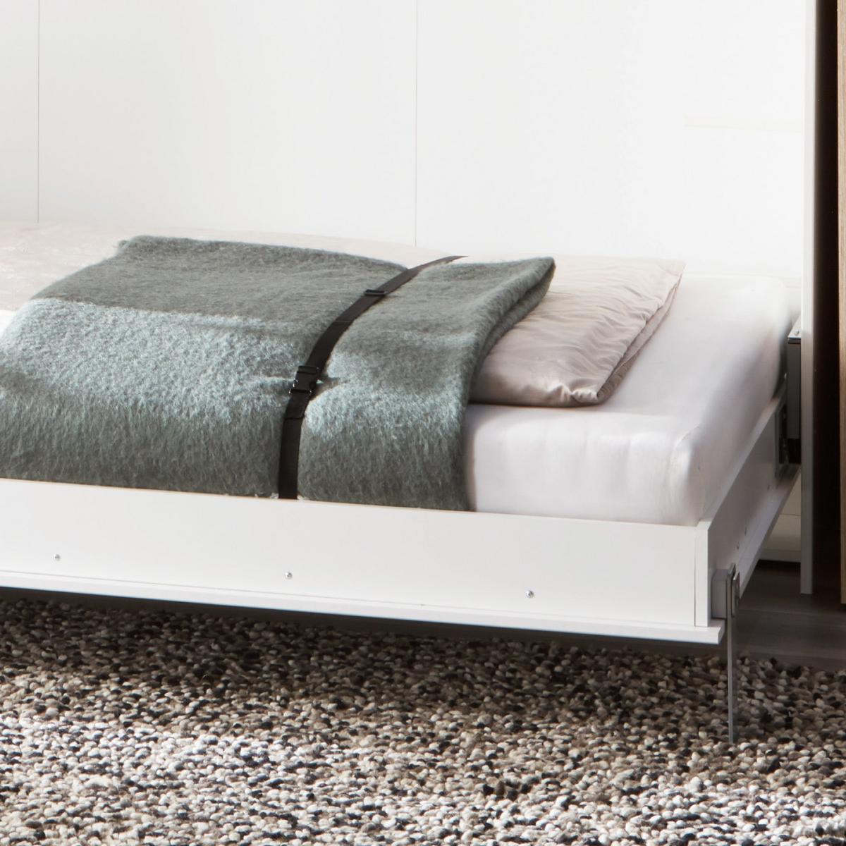 Schrankbett mit Lattenrost 120x200 Juist Weiß - Weiß, KONVENTIONELL, Holz/Holzwerkstoff (120/200cm) - MID.YOU