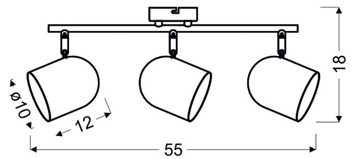 Strahler 93-63267 - Weiß, Basics, Metall (55/18/10cm)