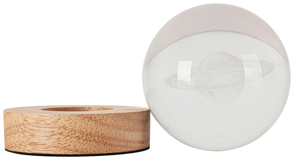 DEKORAČNÍ LED SVÍTIDLO MONI - průhledné/přírodní barvy, Romantický / Rustikální, kompozitní dřevo/plast (8/9,5cm) - Mömax