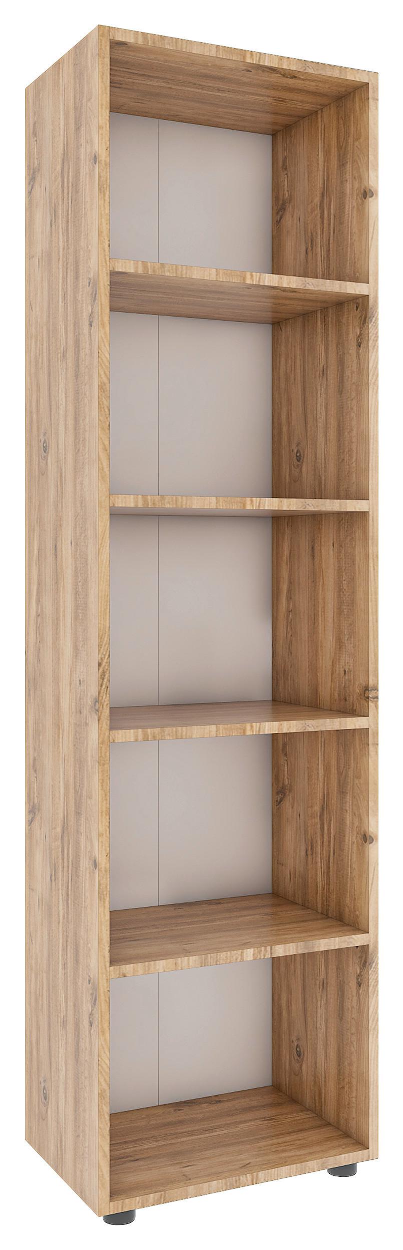 Regál Ulas š: 49 cm, Dub medový - čierna/dub medový, Modern, kompozitné drevo/plast (49/178/32cm) - MID.YOU