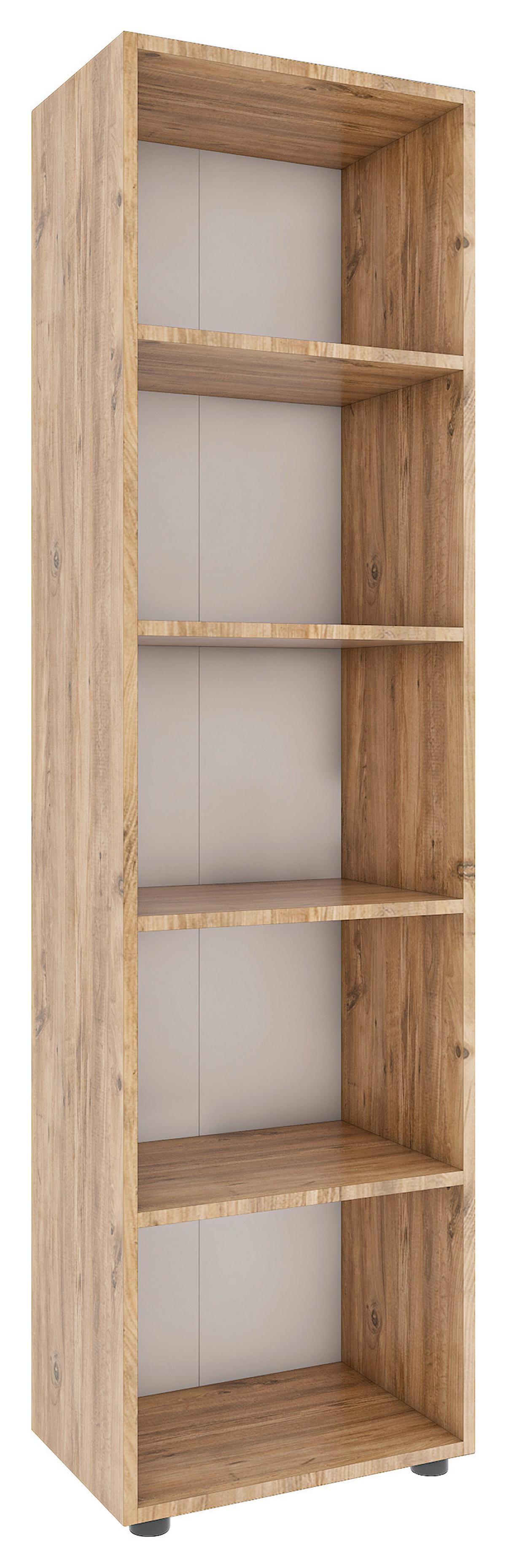 Regál Ulas š: 49 cm, Dub medový - čierna/dub medový, Modern, kompozitné drevo/plast (49/178/32cm) - MID.YOU