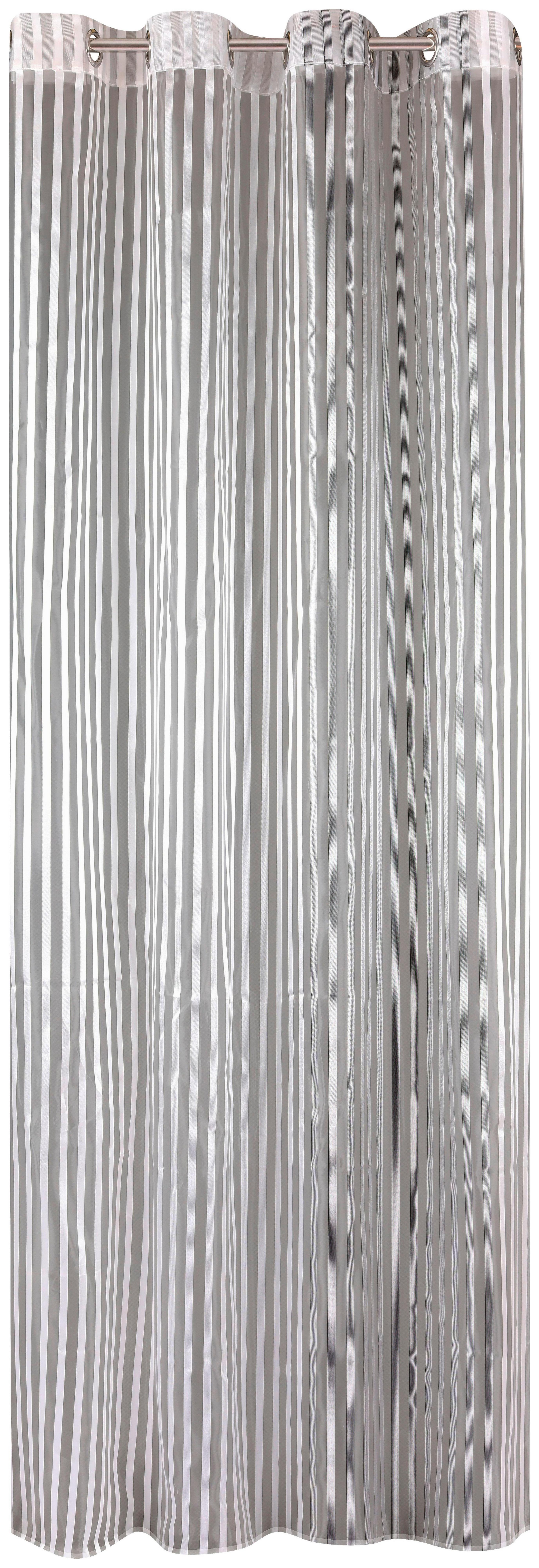 Ösenvorhang Elina - Silberfarben, MODERN, Textil (140/245cm) - Luca Bessoni