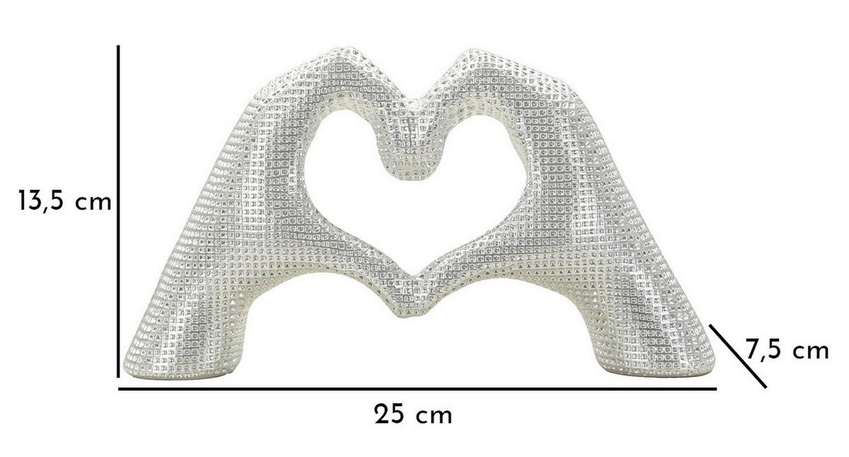 SKULPTUR Kunststoff, Silver - Basics, Kunststoff (25/13.5/7.5cm)