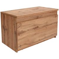 Garderobenbank Trand B: 90 cm mit 2 Klappen Eiche Dekor - Eichefarben/Schwarz, MODERN, Holzwerkstoff (90/49/38cm)