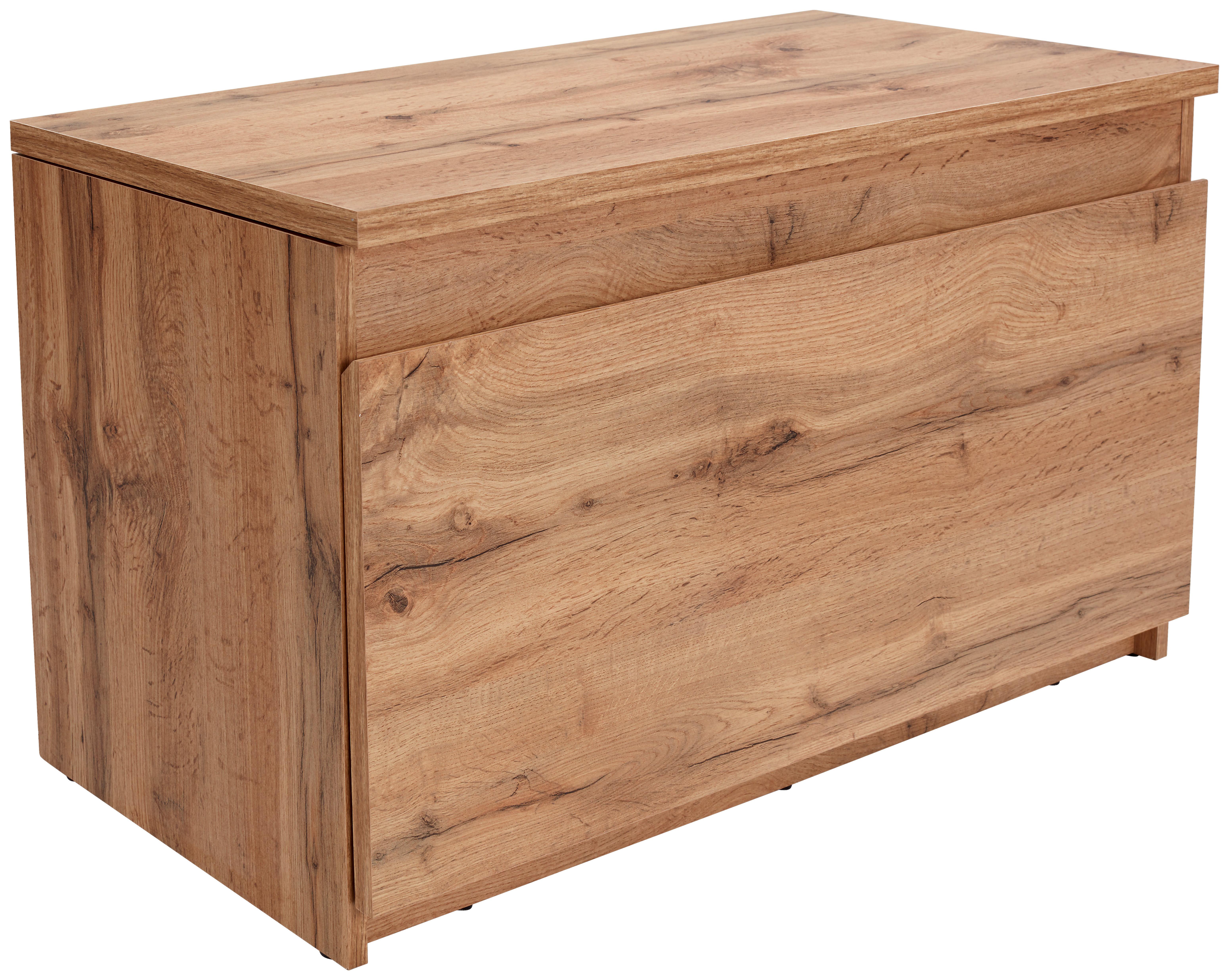 Garderobenbank Trand B: 90 cm mit 2 Klappen Eiche Dekor