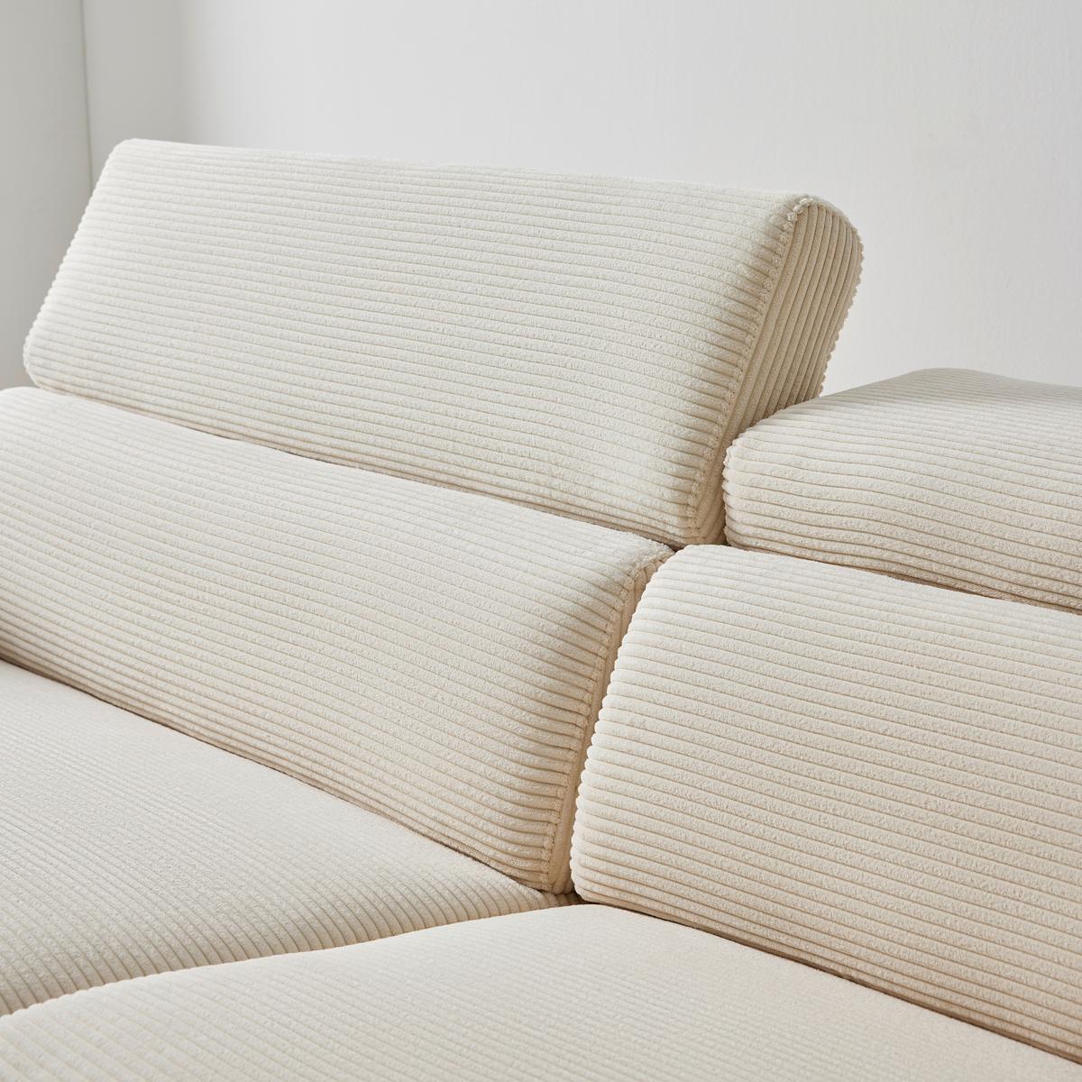 ROHOVÁ SEDAČKA BONDICO 255 - černá/béžová, Moderní, kov/dřevo (170/255cm) - Mömax