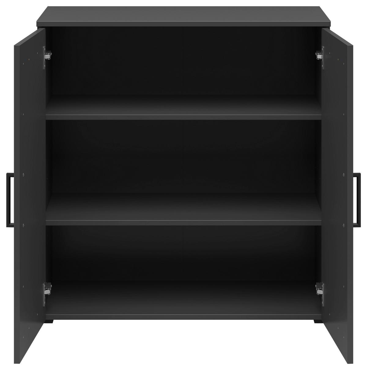 Komoda MULTISTAURAUM š: 80 cm - barvy grafitu/antracitová, Moderní, kompozitní dřevo/plast (80/83/40cm)