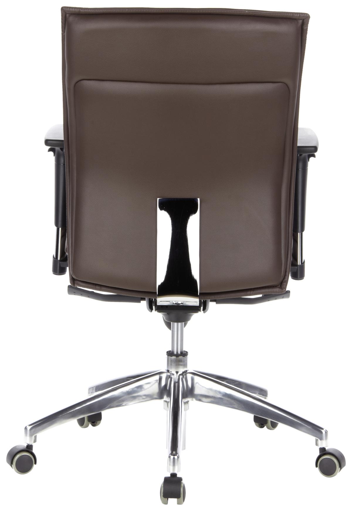 Drehstuhl Murano 10 Dunkelbraun - Dunkelbraun/Schwarz, MODERN, Leder/Kunststoff (59/117/51cm) - MID.YOU