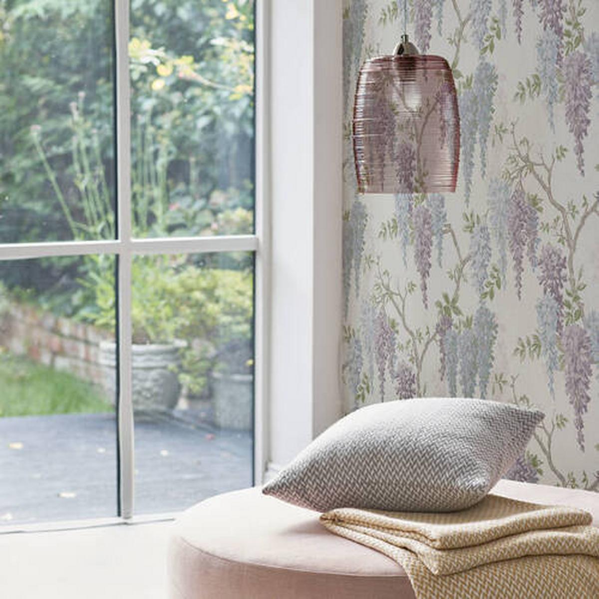 Vliestapete Wisteria Garden - Multicolor, Basics, Papier/Kunststoff (52/1000cm)