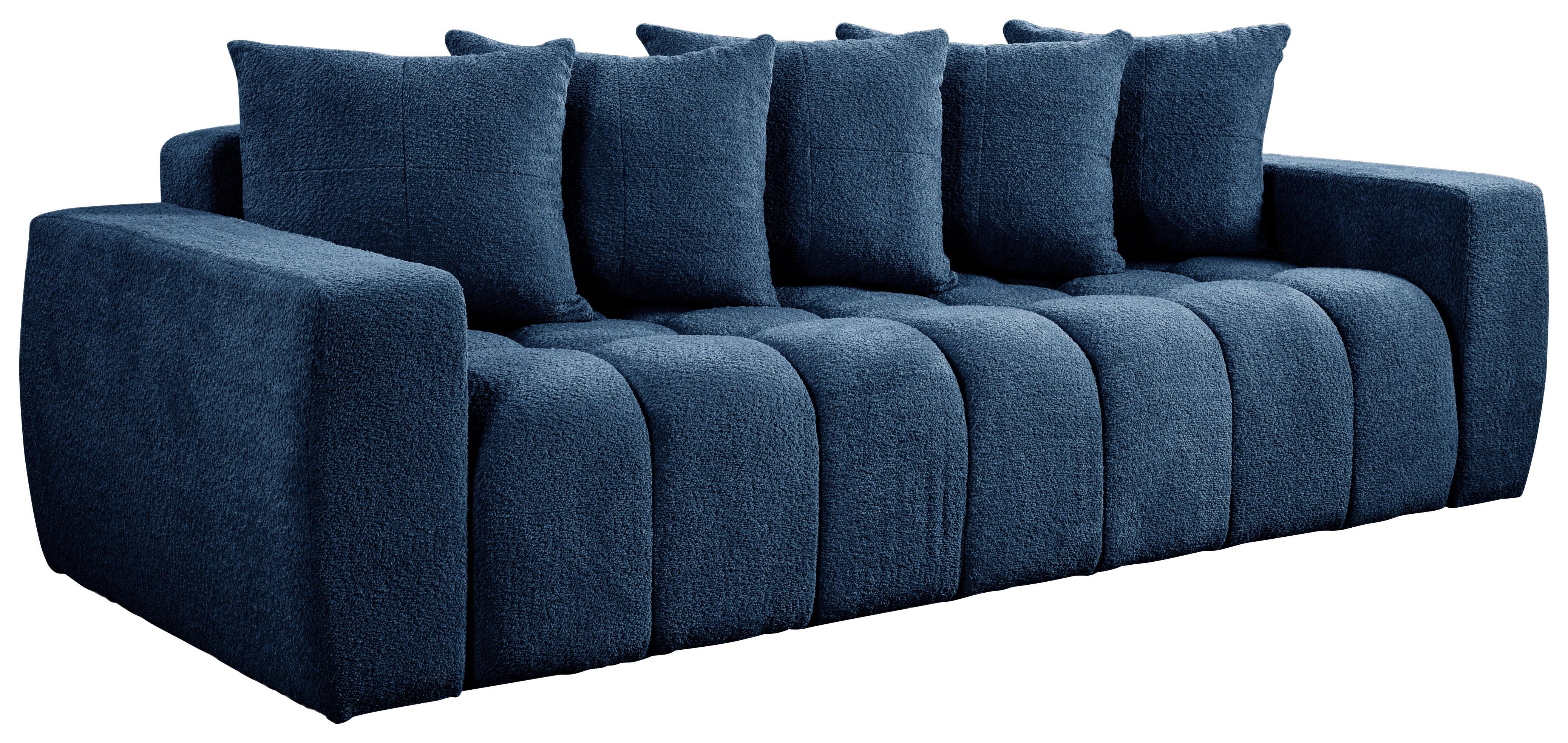 Schlafsofa Cloud Blau B: 250 Cm - Blau/Schwarz, Basics, Textil (250/86/140cm) - Livetastic