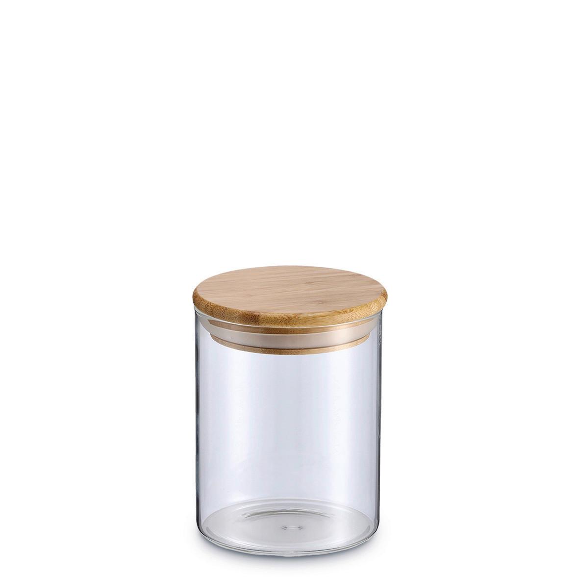 Vorratsgläserset Naturfarben B: 40 Cm - Naturfarben, Basics, Glas/Holz (40/46,5/28cm) - Zeller Present