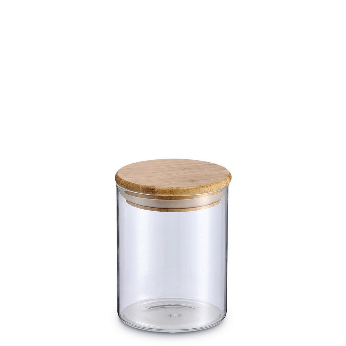 Vorratsgläserset Naturfarben B: 40 Cm - Naturfarben, Basics, Glas/Holz (40/46,5/28cm) - Zeller Present