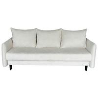 3-sitzer-sofa Mit Schlaffunktion Rose B: 218 Cm - Creme/Schwarz, Design, Textil (218/96/102cm) - MID.YOU