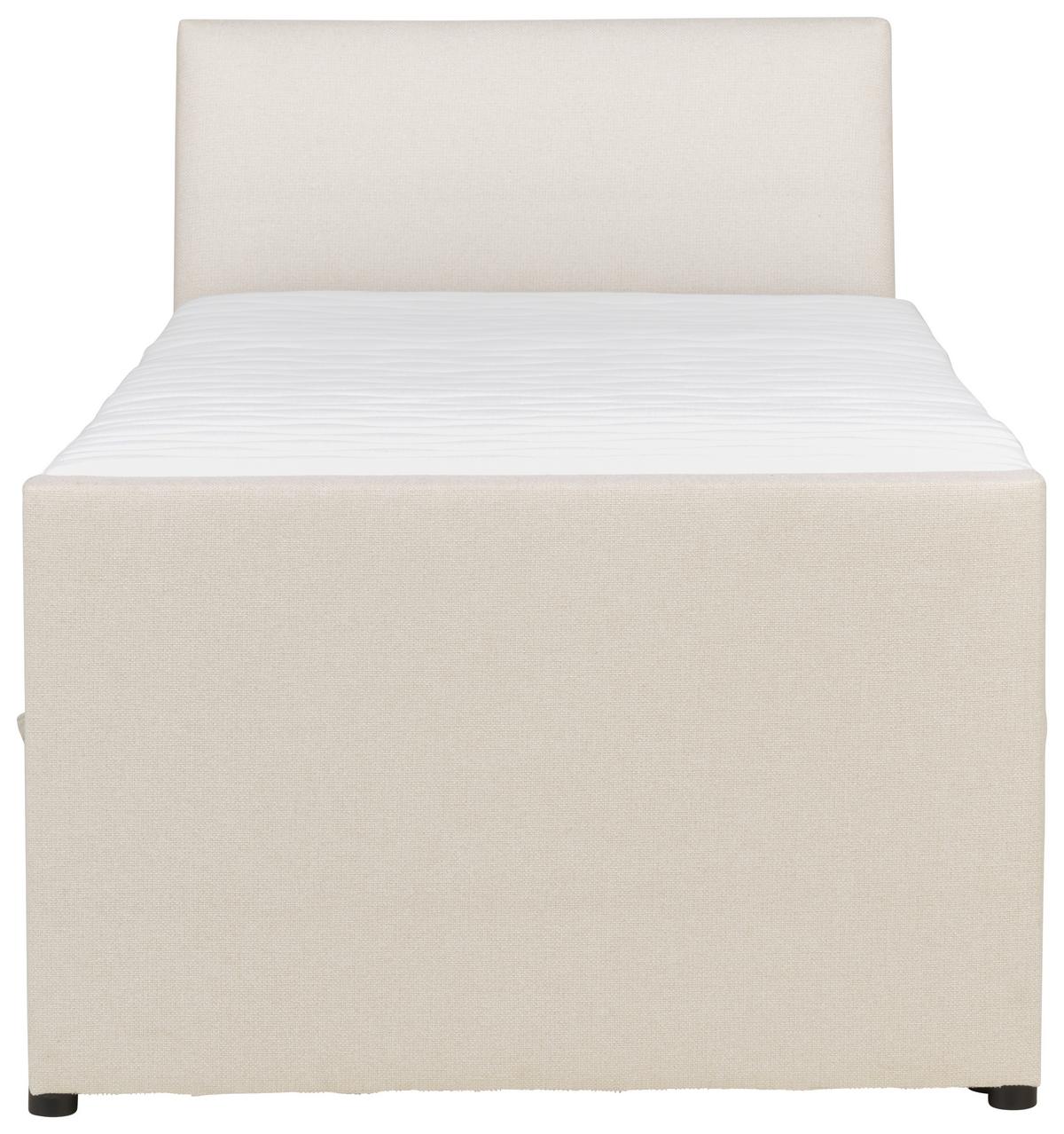 Boxspringbett mit Bettkasten Nida 100x200 cm Creme - Creme/Schwarz, MODERN, Holz/Textil (100/200cm) - MID.YOU