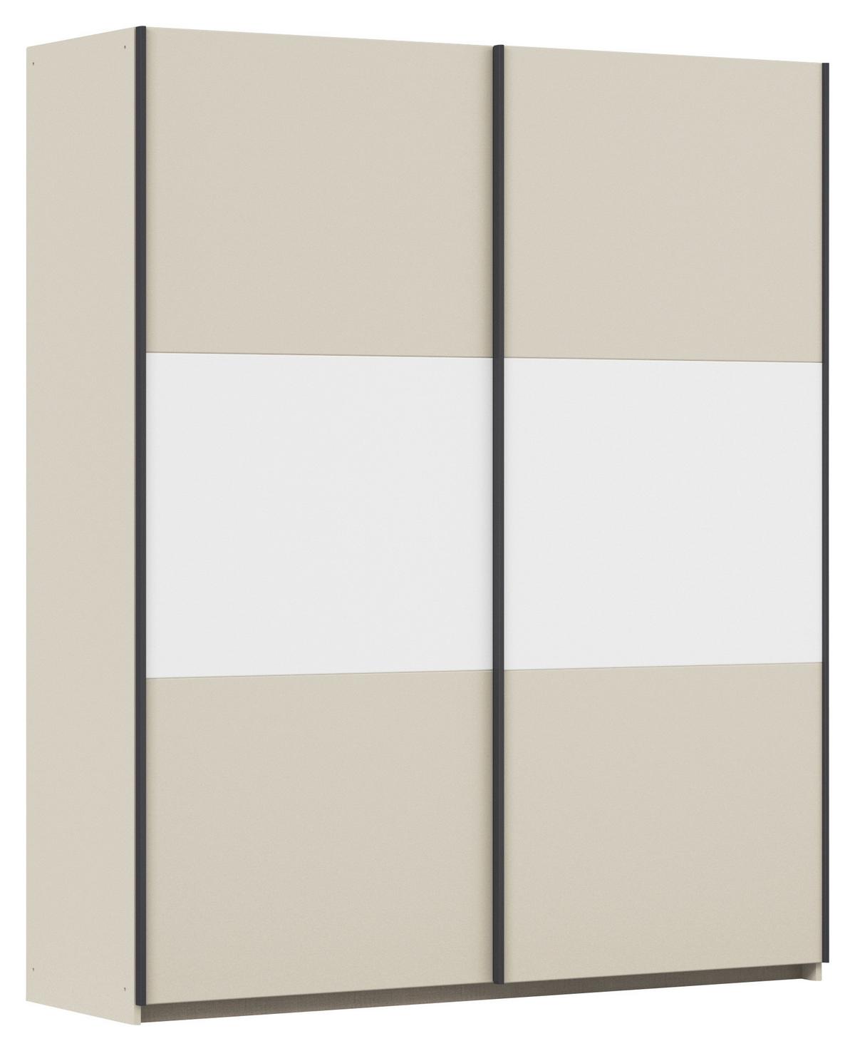 Schwebetürenschrank Neo Weiß Champagner B: 175 cm - Champagner/Alufarben, MODERN, Holzwerkstoff (175/210/59cm) - Rauch Möbel
