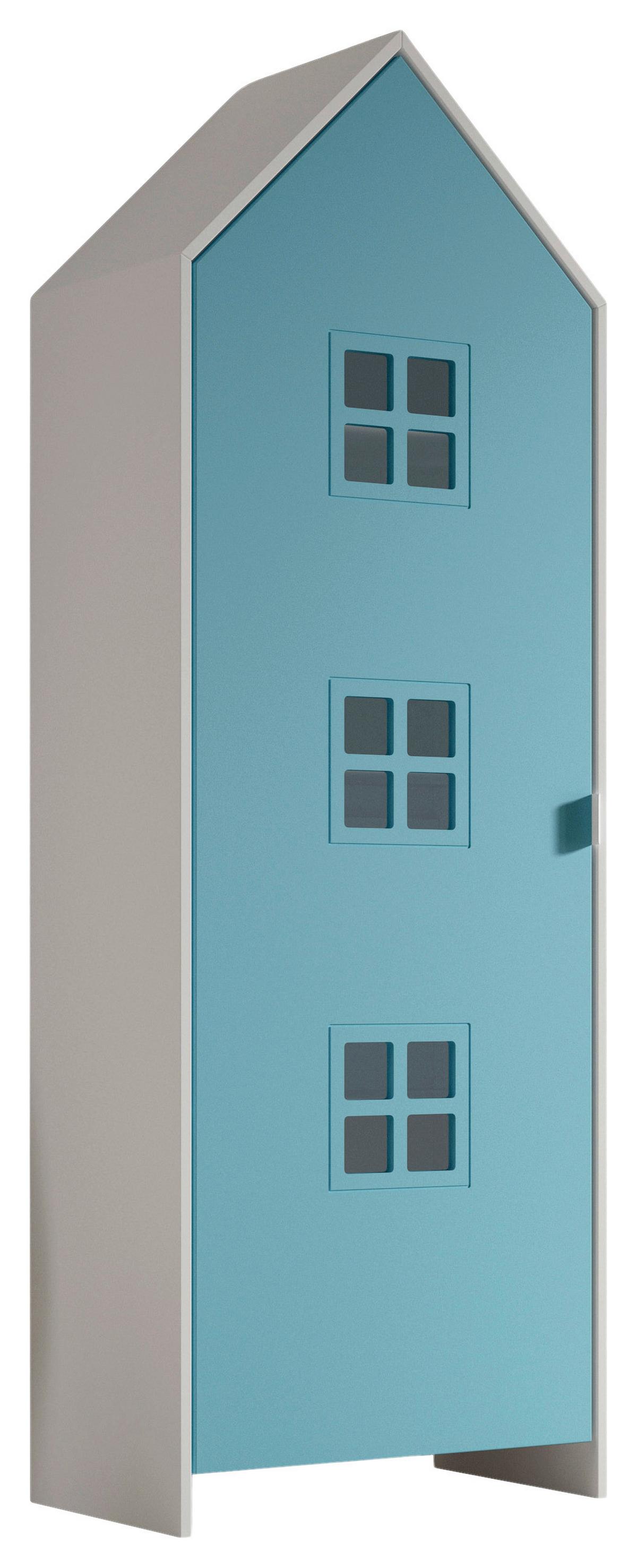 Kinderkleiderschrank Casami - Blau/Weiß, MODERN, Holzwerkstoff (57,6/171,3/37cm) - MID.YOU