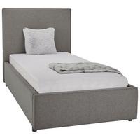 Čalouněná postel BILLY 90/200 cm, tmavě šedá - černá/tmavě šedá, Konvenční, dřevo/textil (90/200cm)