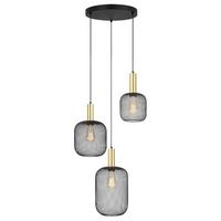 ZÁVESNÉ SVIETIDLO DRATO - čierna/zlatá, Modern, kov (39/34/120cm) - Mömax