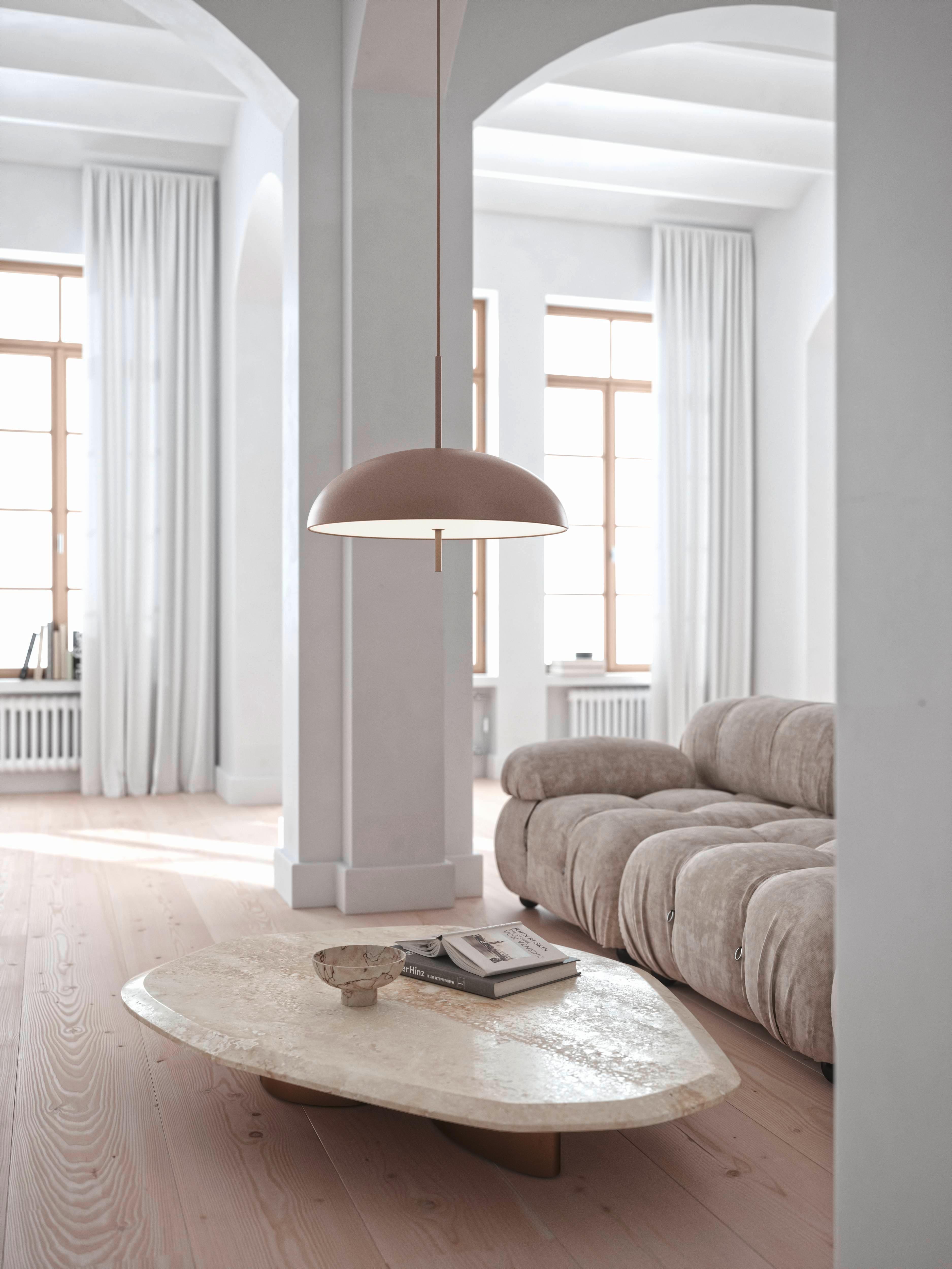 Hängeleuchte Versale Graubraun D: 49,5 cm - Graubraun, Design, Metall (49,5/41cm) - Nordlux
