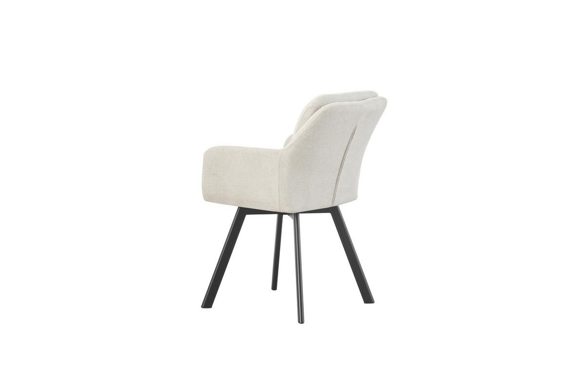 Stuhl-Set Sophie Creme B: 53 cm - Anthrazit/Creme, MODERN, Textil (53/87/62cm) - MID.YOU