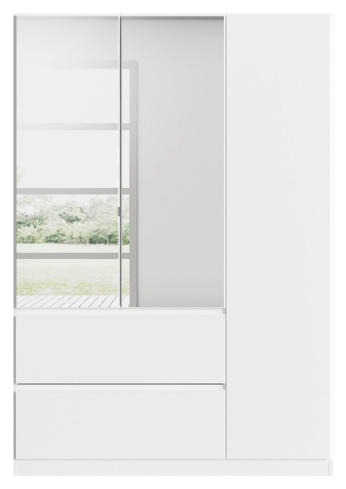 Drehtürenschrank Costa Weiß B: 136 cm - Weiß, MODERN, Holzwerkstoff (136/197/54cm) - Rauch Möbel