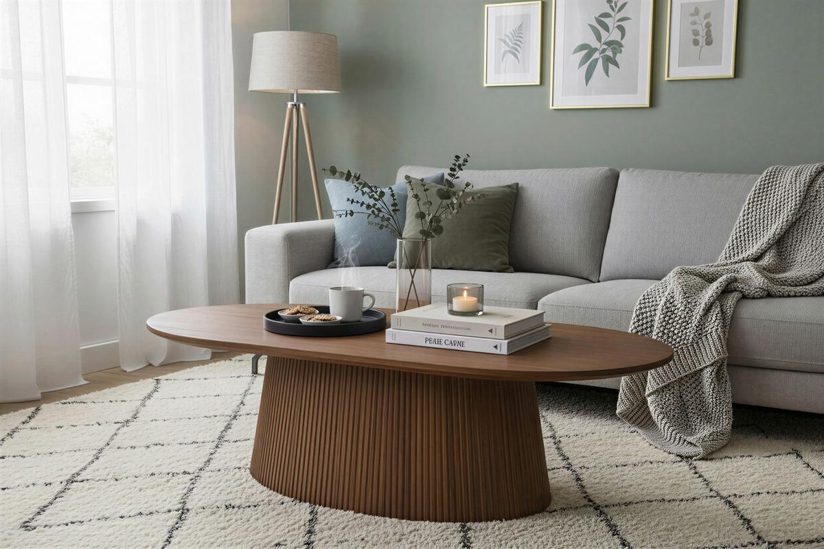 Couchtisch Naturfarben B: 120 cm - Naturfarben, Design, Holz (120/70/37cm) - MID.YOU