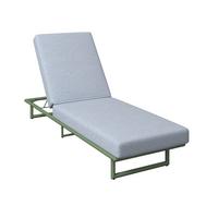 Sonnenliege Daytona - Grün, MODERN, Holz/Textil (200/65/36cm) - Beldano