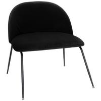 Besucherstuhl Velvo Samt Schwarz Bis 120 Kg - Schwarz, Basics, Textil/Metall (72/80/65cm) - MID.YOU