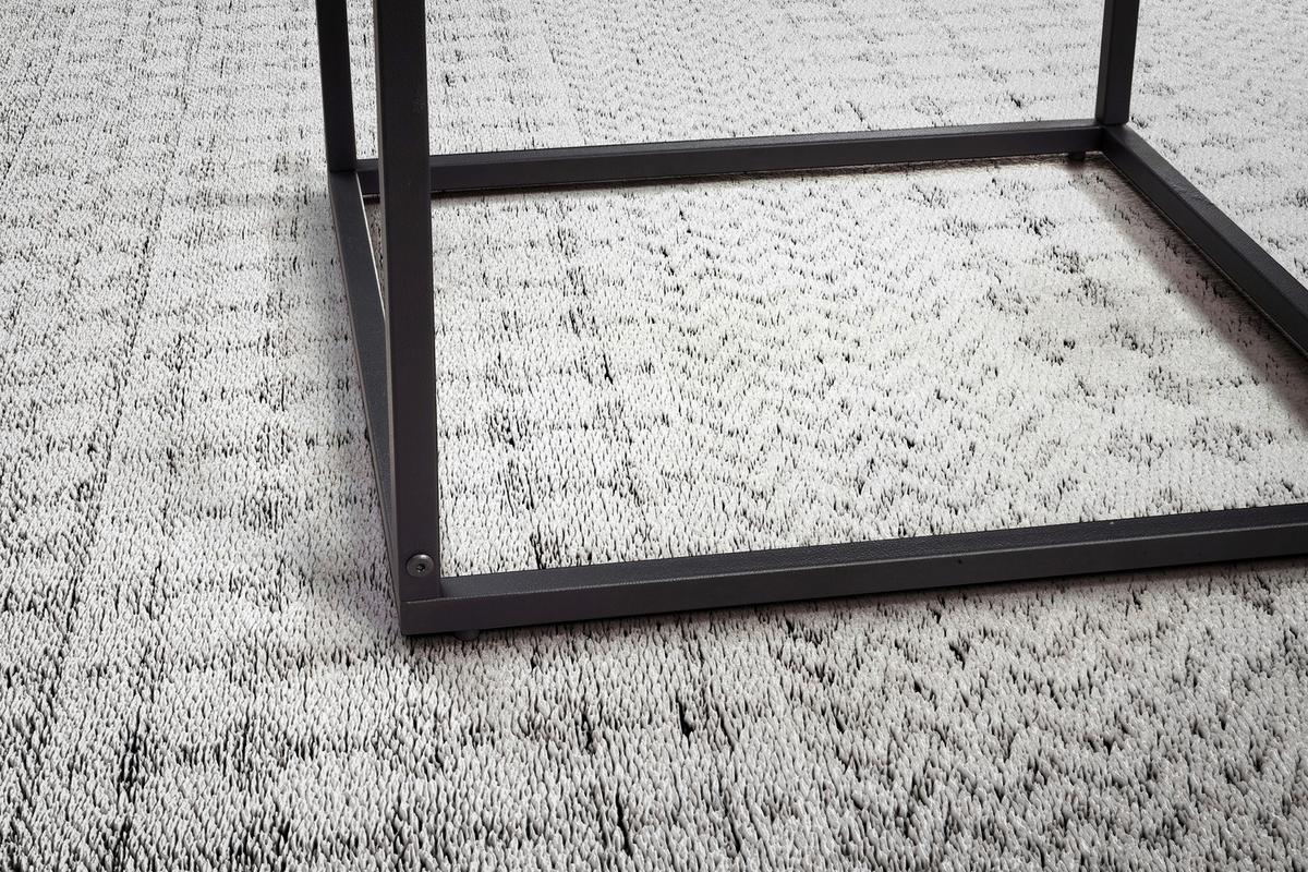 Couchtisch Schwarz L: 58 cm - Schwarz, Design, Glas/Metall (58/58/43,5cm) - MID.YOU