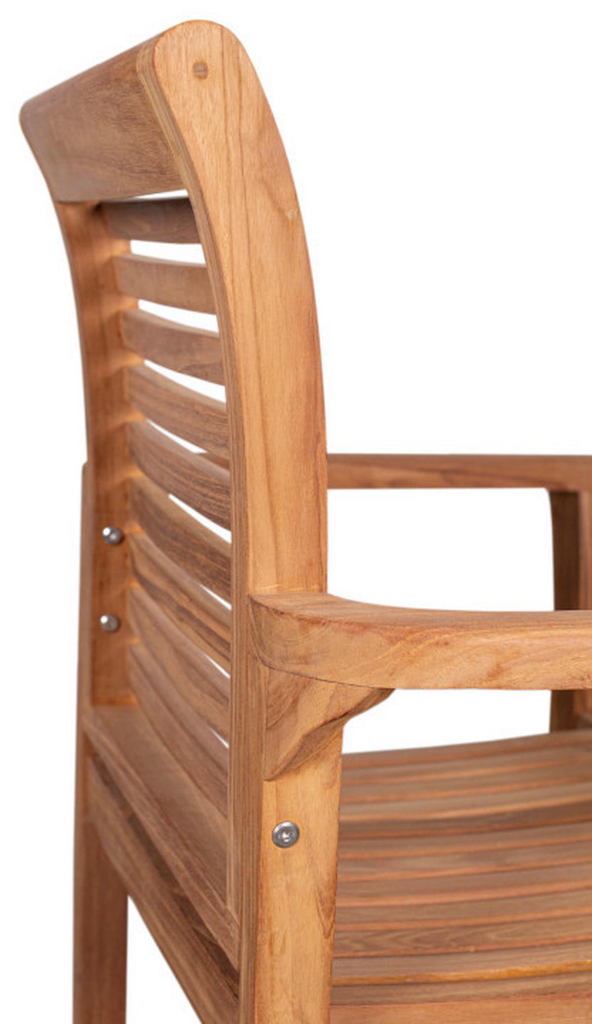 Gartensessel Woodie Stapelsessel Lamelle - Basics, Holz (63/92/52cm) - Gardenson