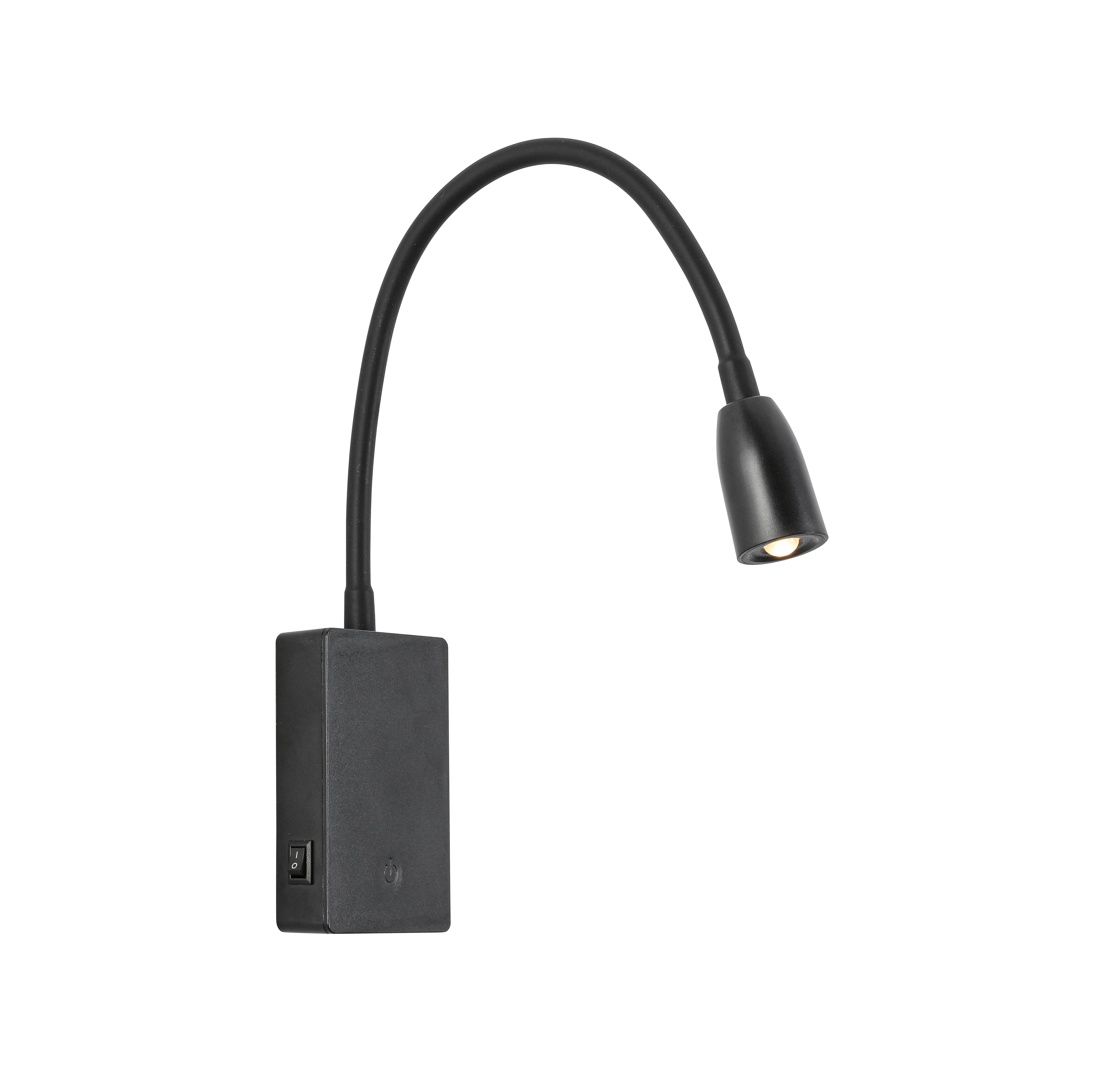 NÁSTĚNNÉ LED SVÍTIDLO WITI - černá, Moderní, kov/plast (3,08/7/max 49,65cm) - Mömax