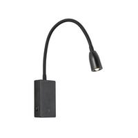 NÁSTENNÉ LED SVIETIDLO WITI - čierna, Modern, kov/plast (3,08/7/max 49,65cm) - Mömax